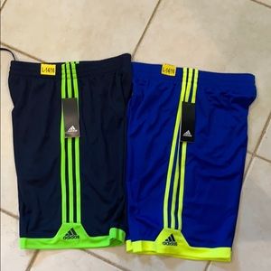 Adidas NWT boys shorts 2 pairs size Large